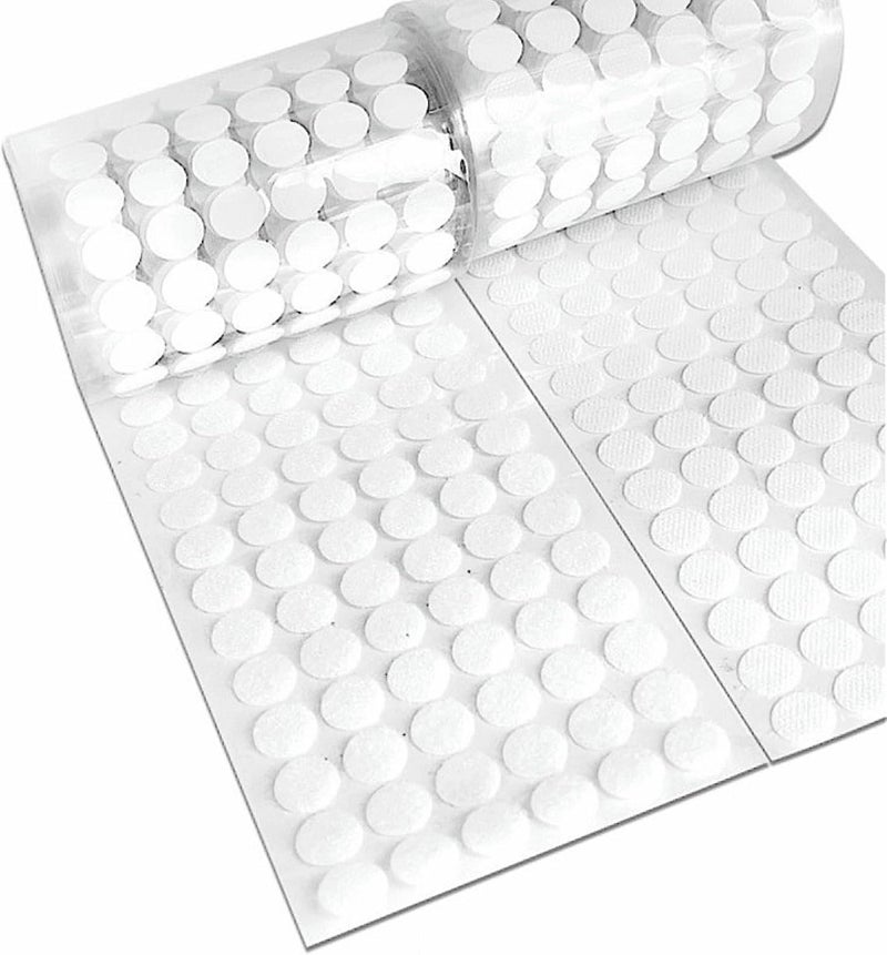 yrrBgo 1000 Pcs(500 Pairs) 0.59inch Diameter Strong Sticky Round Nylon Dots, Hook and Loop Circle Dots with Adhesive, for Arts and Crafts Classroom Decor, Office, Home Organization - Image 1